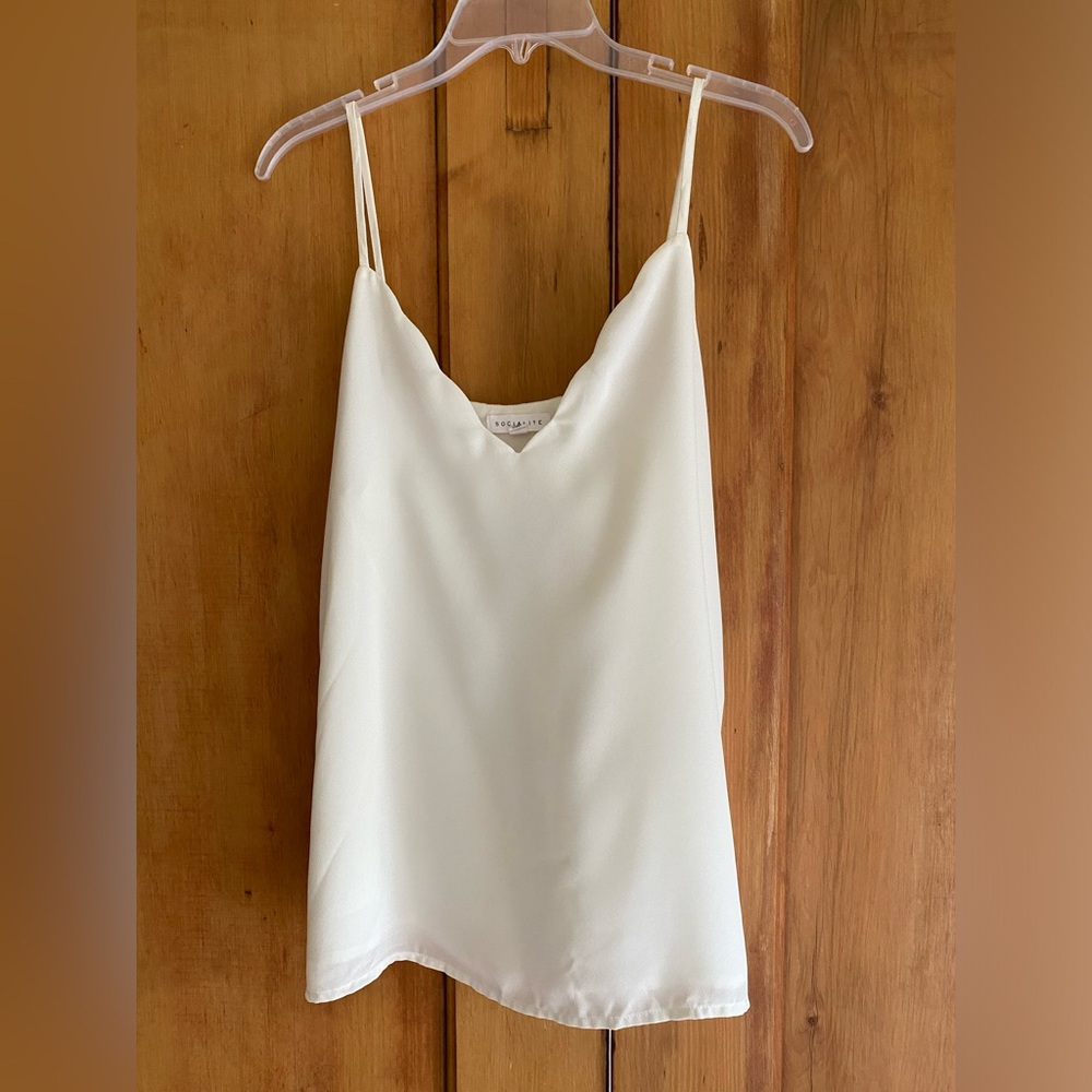Off white spaghetti strap camisole